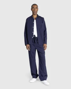 Poplin Pyjamas Bukser True Navy