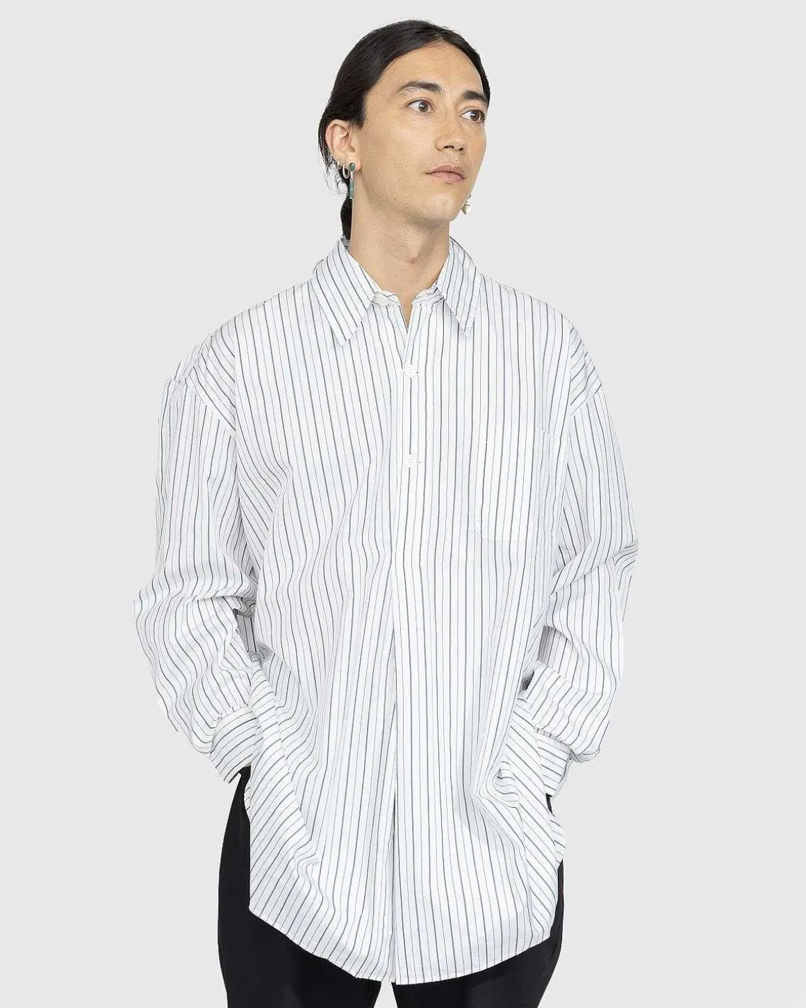 Popover Skjorte Olympic White Stripe