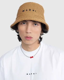 Raffia Bucket Hat Caramel