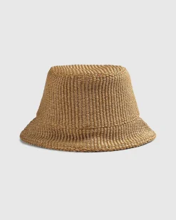 Raffia Bucket Hat Caramel