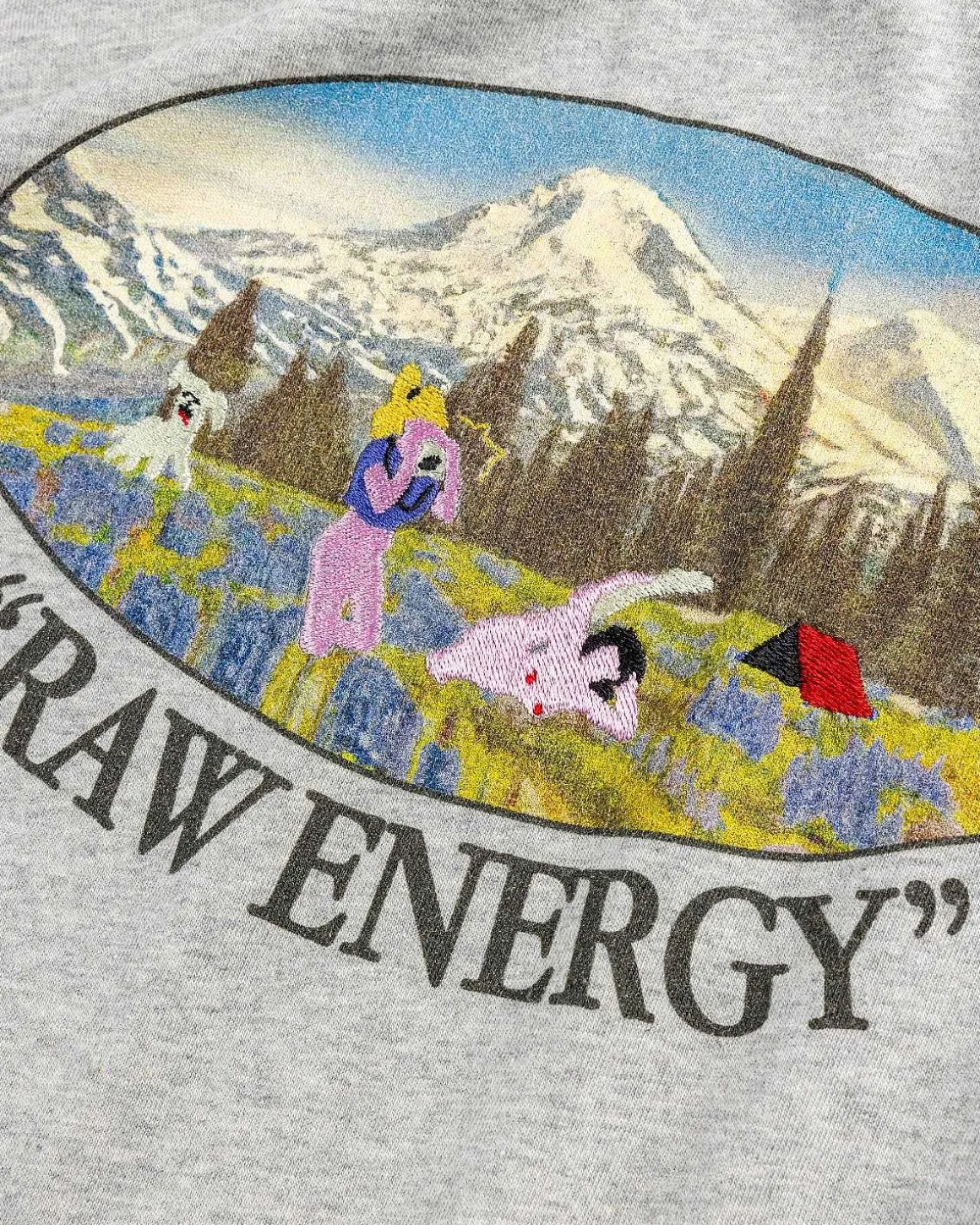 Raw Energy Langaermet Melange Gra