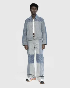 Regenererede Denim Straight Leg Bukser Bla