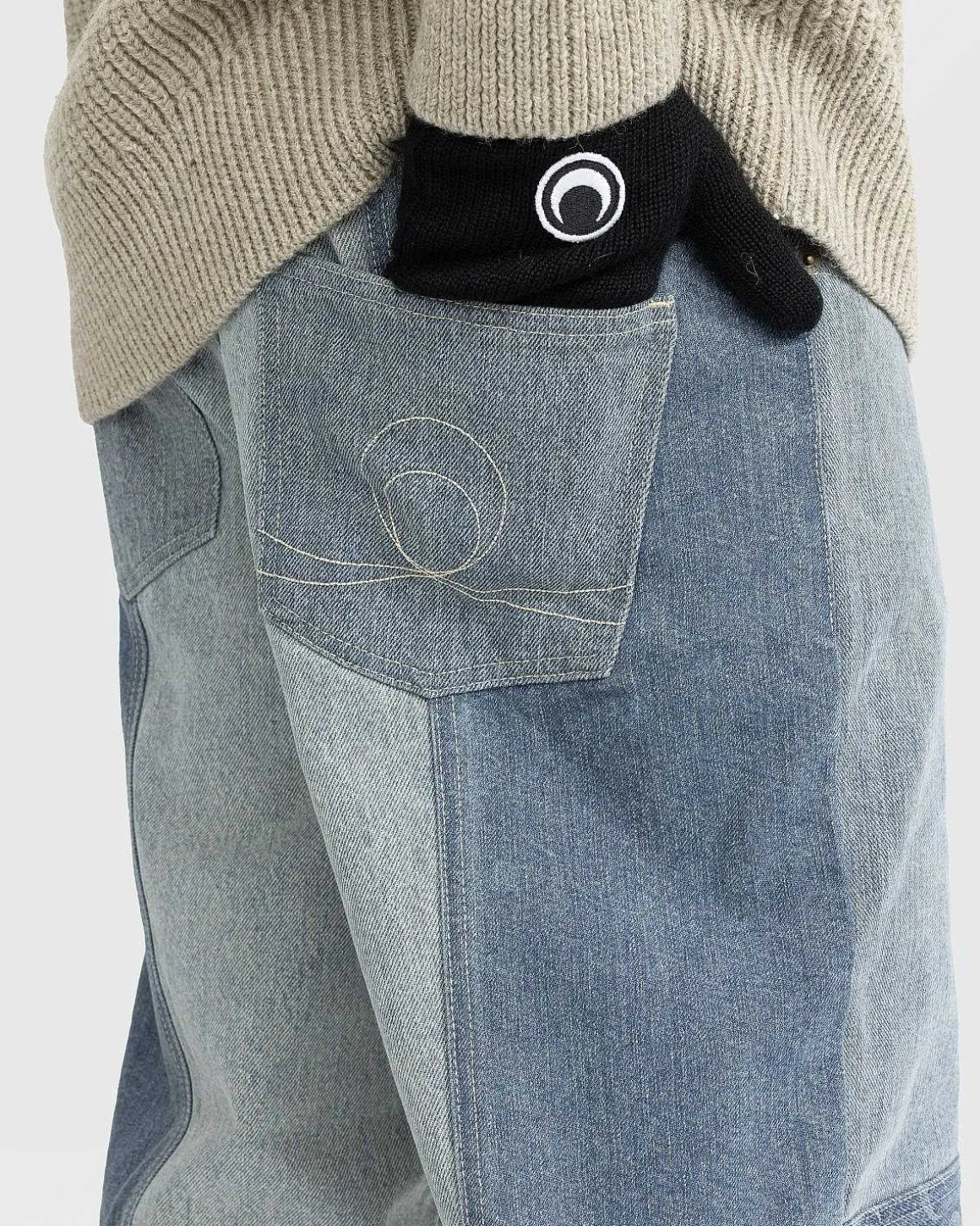 Regenererede Denim Straight Leg Bukser Bla