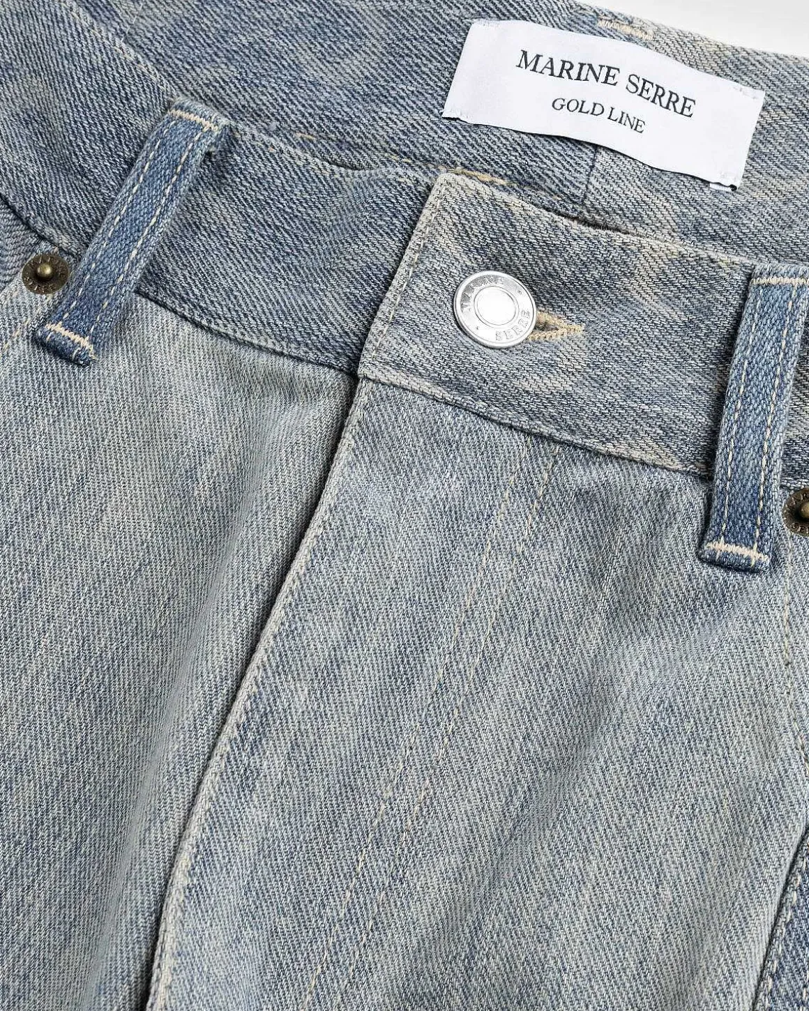 Regenererede Denim Straight Leg Bukser Bla