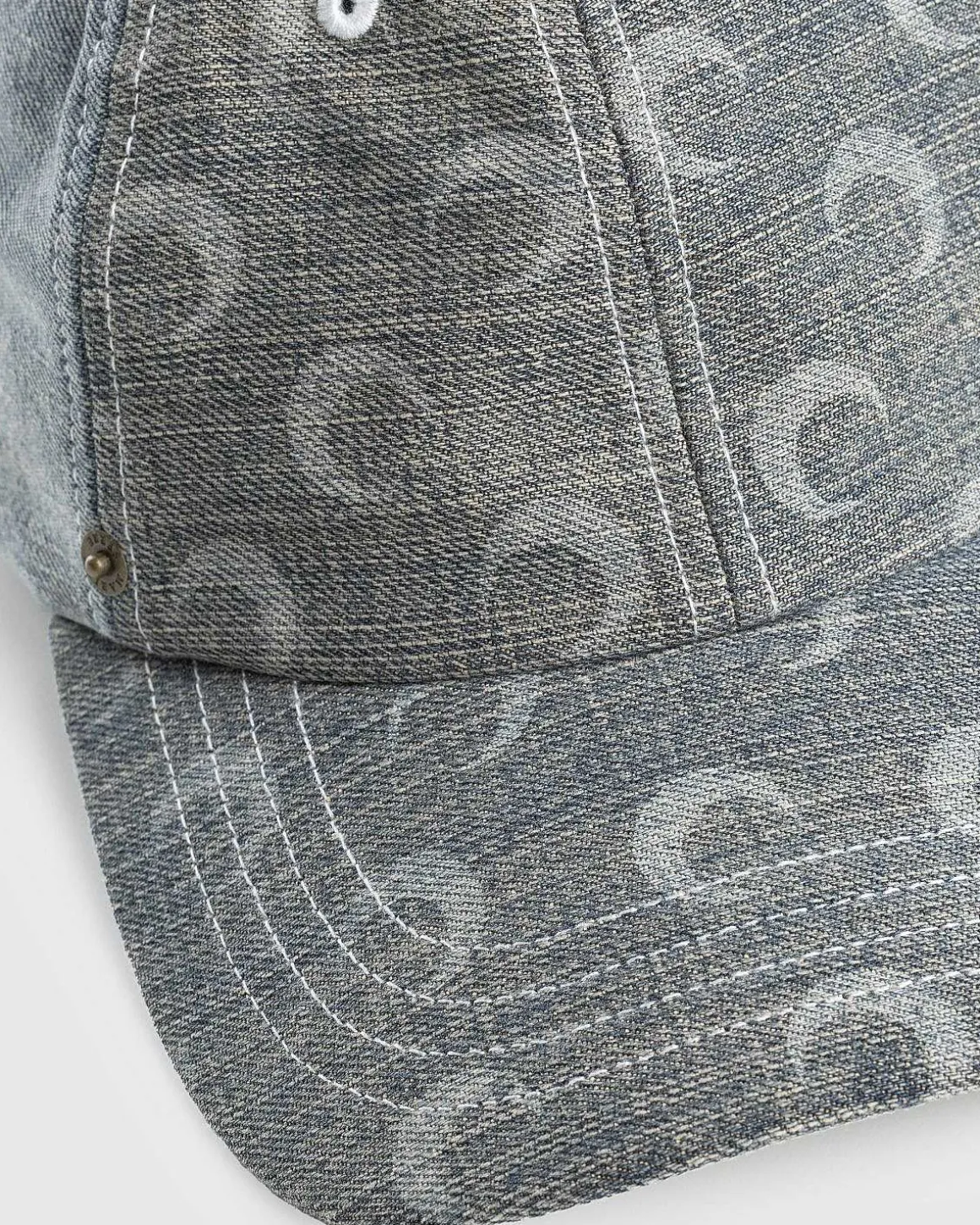 Regenereret Denim Baseballkasket Gra