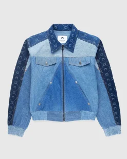 Regenereret Denim Moonogram Working Jacket Medium Morkebla