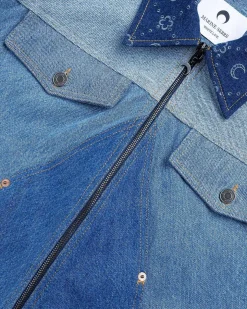 Regenereret Denim Moonogram Working Jacket Medium Morkebla