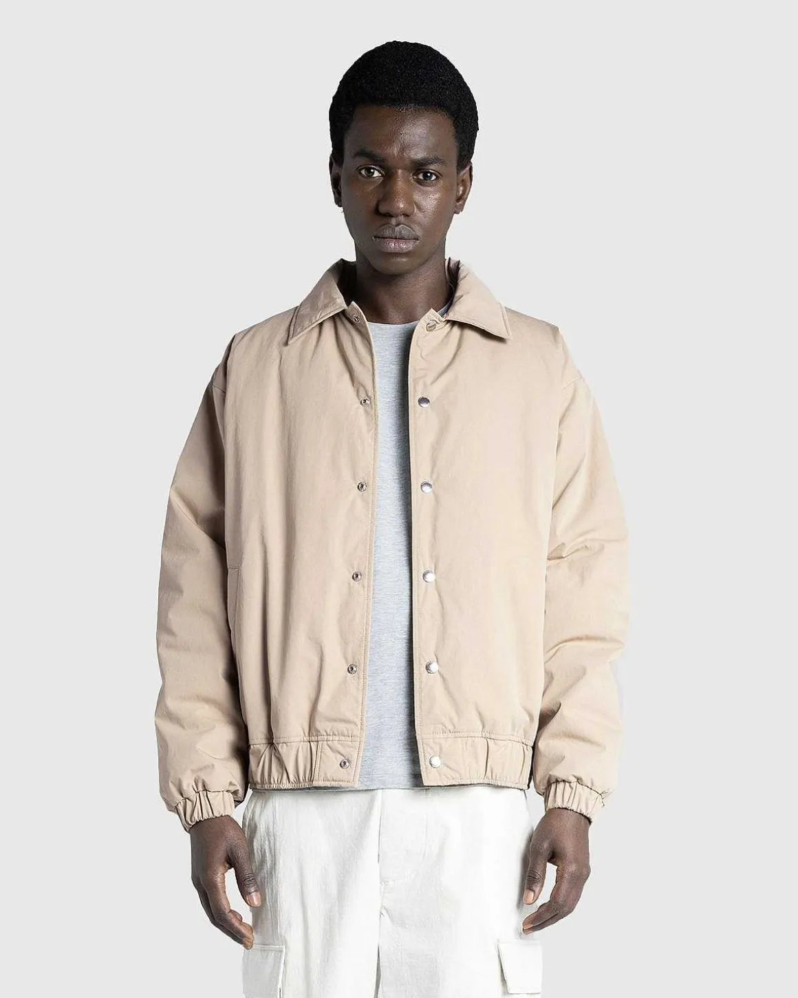 Reverse Piping Isoleret Bomber Beige