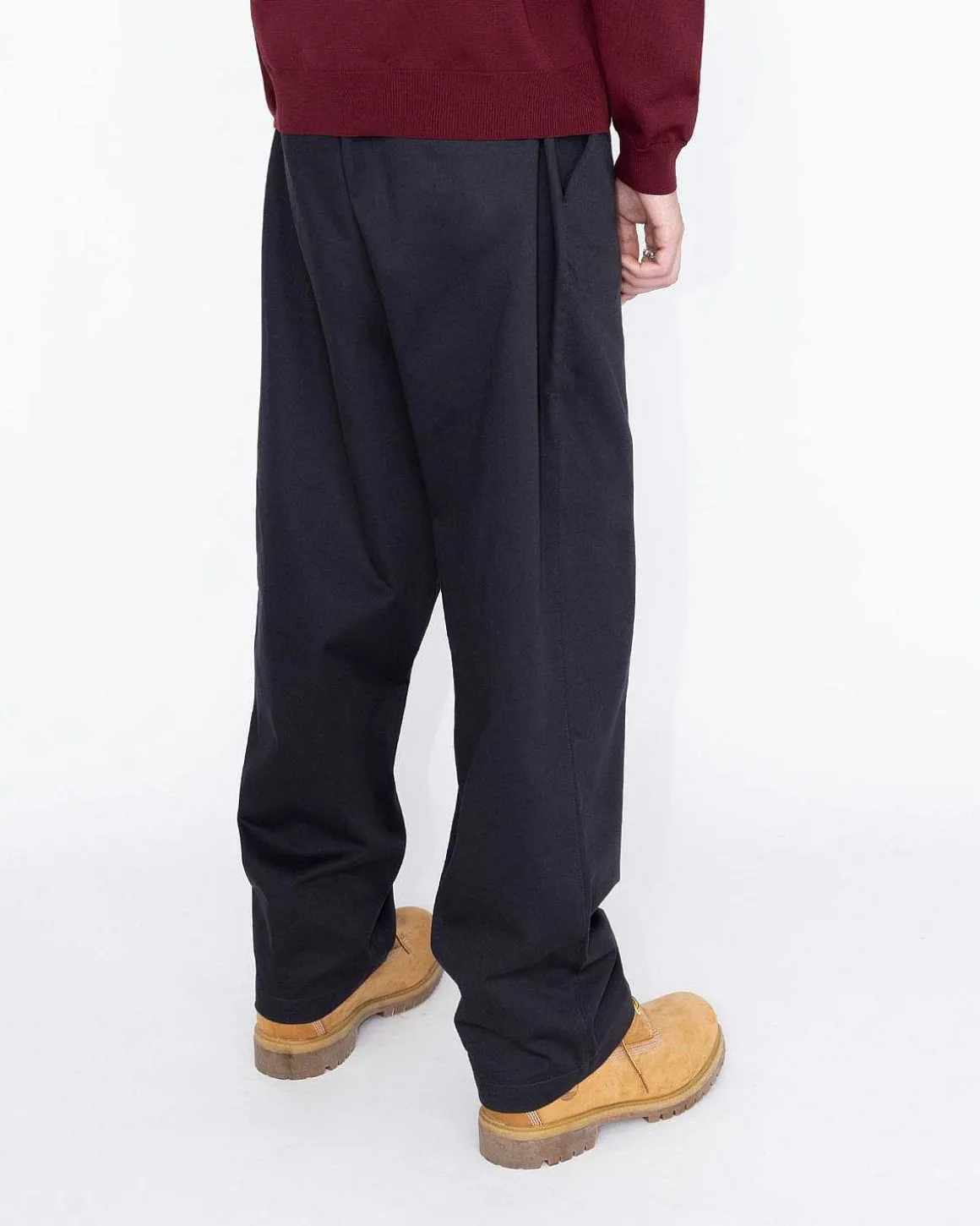 Reverse Twill Baggy Trouser Sort