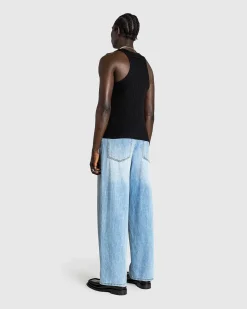Ribbet Tank Top Med Overall Spaender Sort