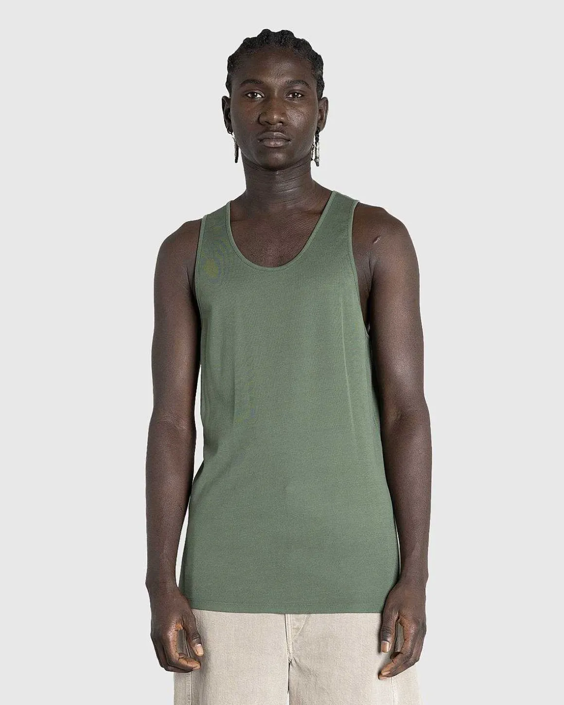 Rib Debardeur Smoky Green