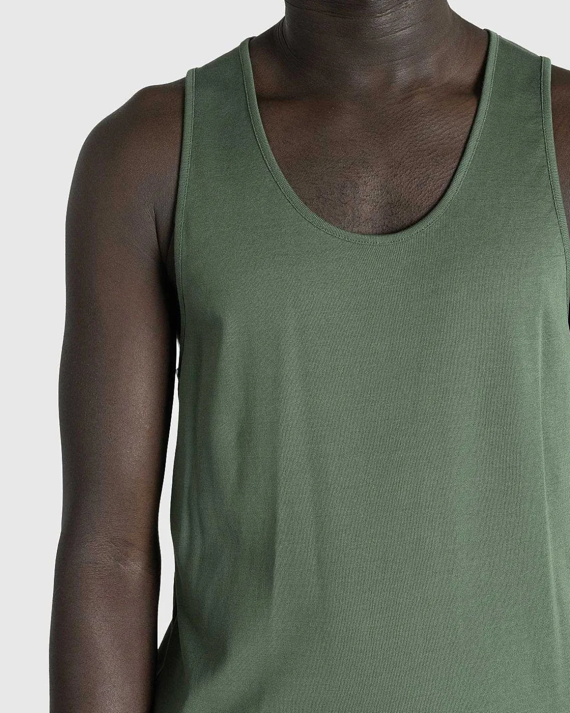 Rib Debardeur Smoky Green
