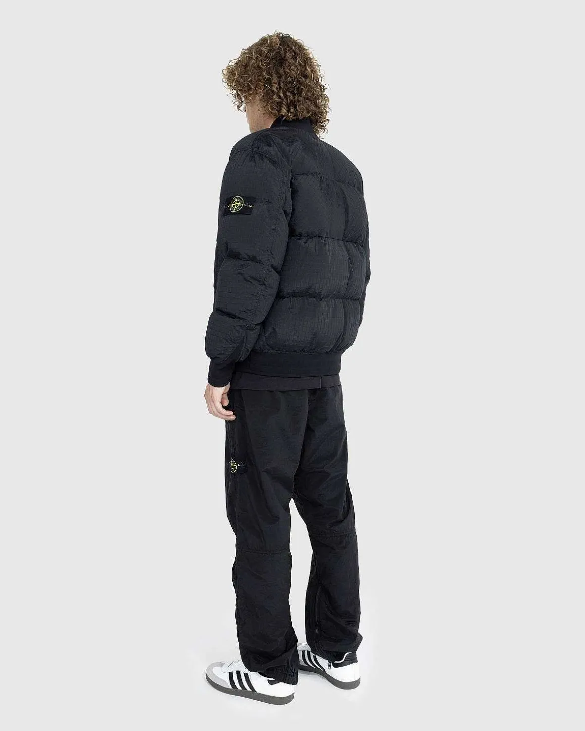 Ripstop Nylon Metal Dunjakke Sort