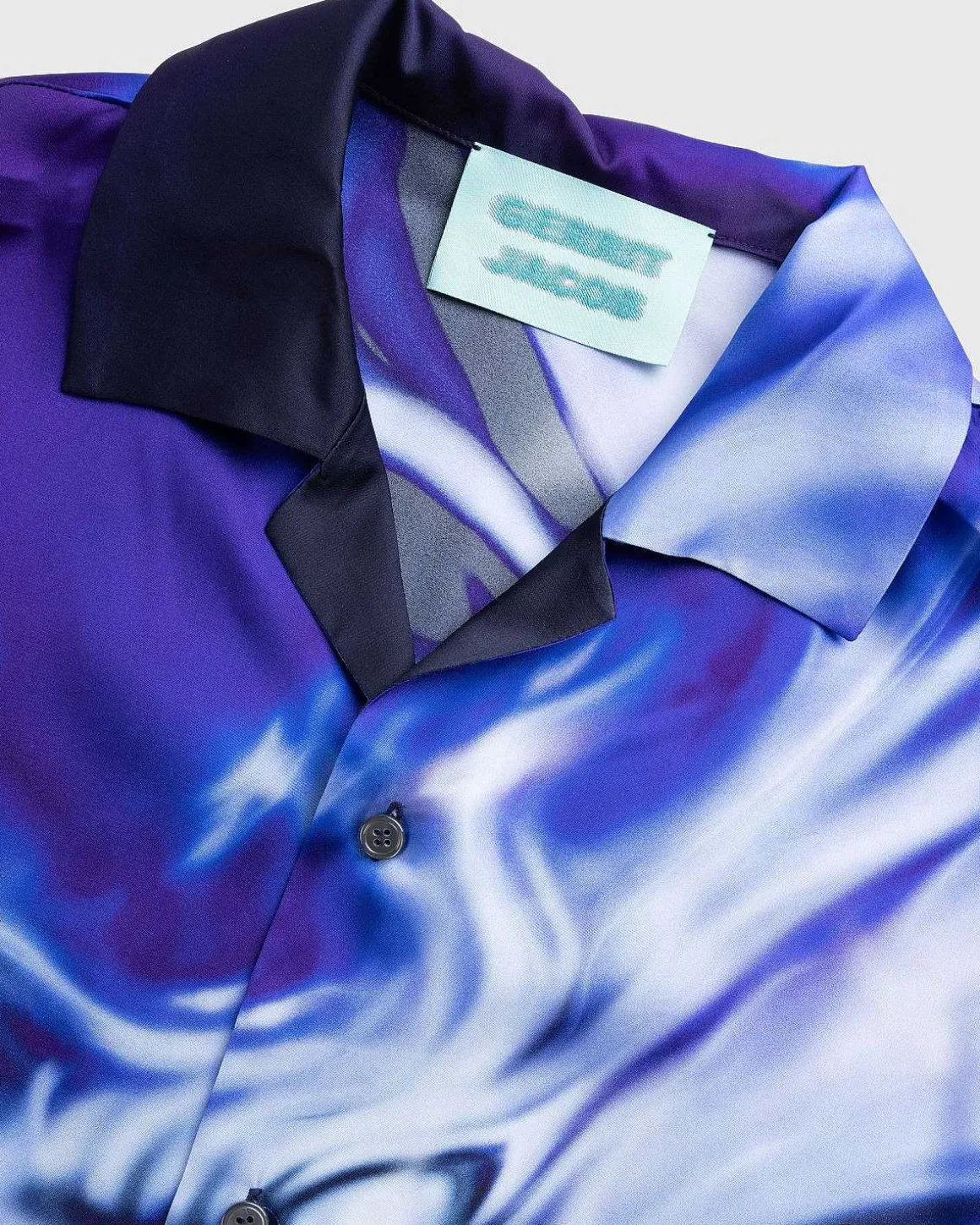 Satin Print Skjorte Lilla