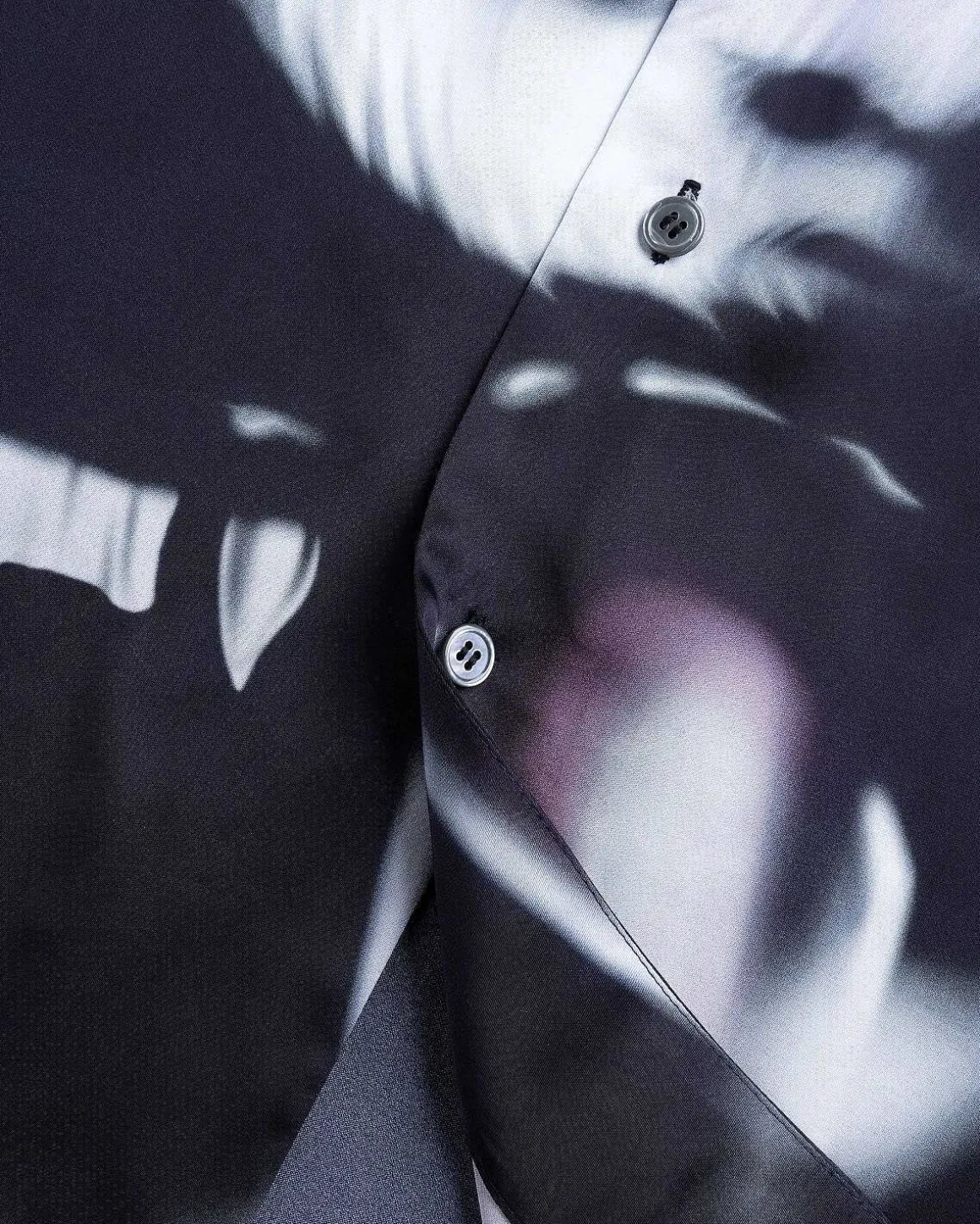 Satintrykt Skjorte Navy/Lilac