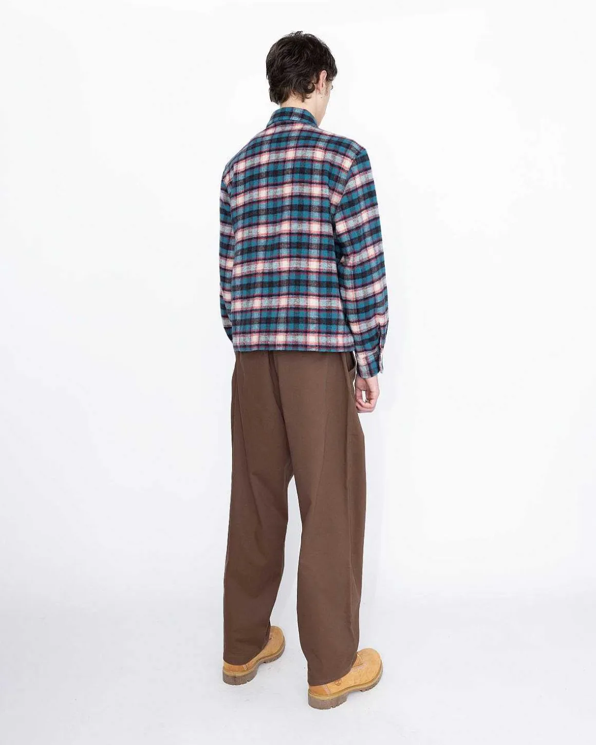 Shaggy Plaid Skjorte Rod/Bla