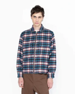 Shaggy Plaid Skjorte Rod/Bla