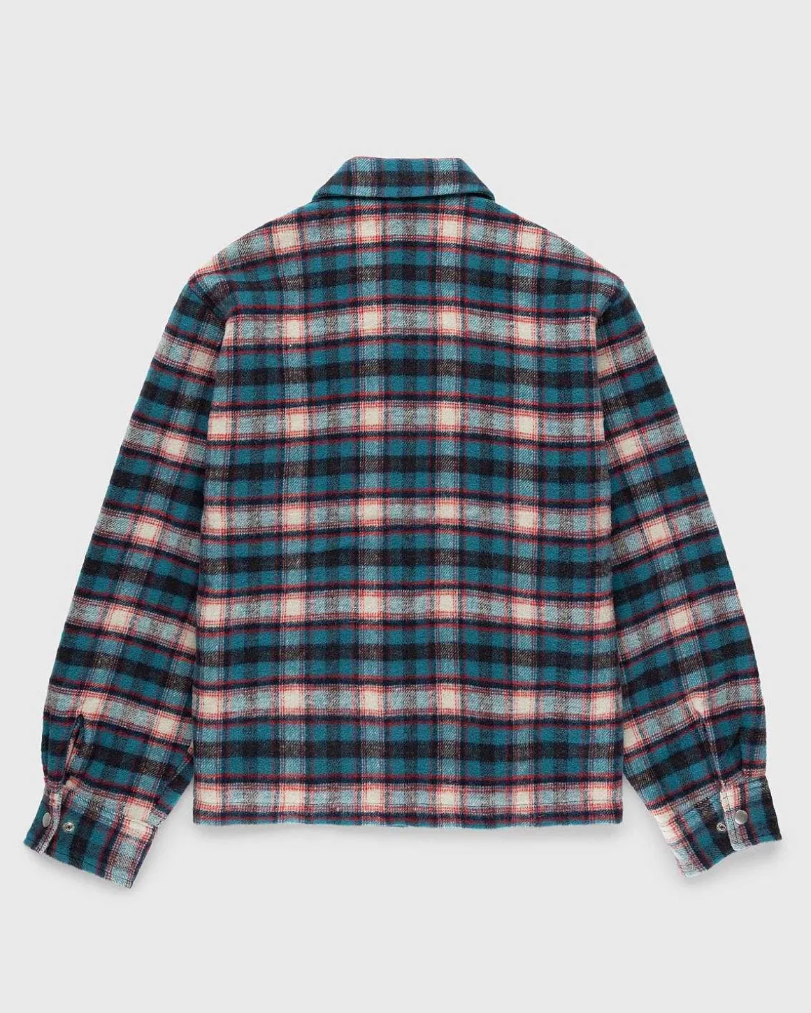 Shaggy Plaid Skjorte Rod/Bla