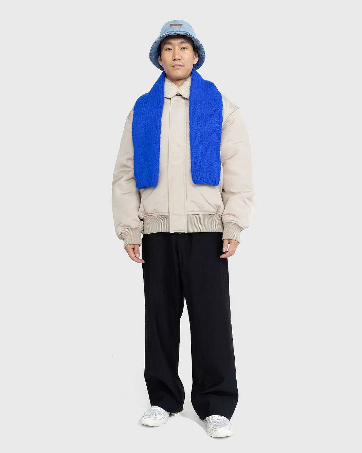 Shearling Collar Jakke Beige