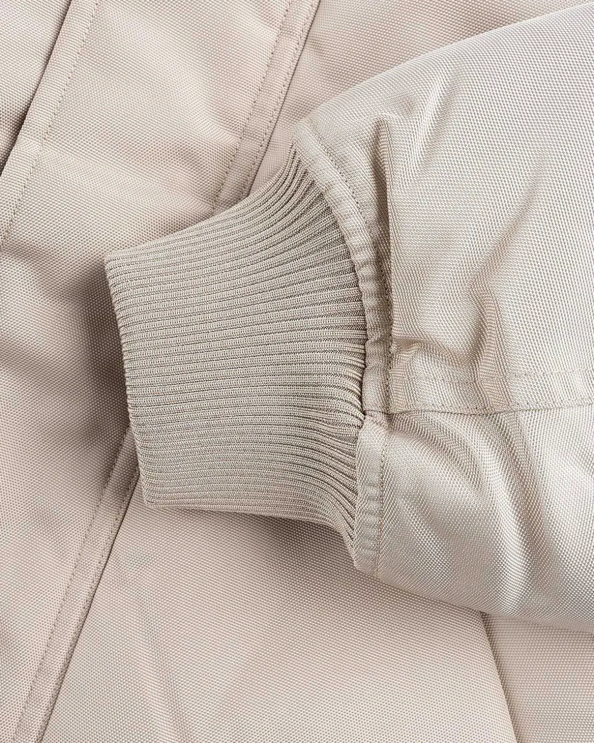 Shearling Collar Jakke Beige