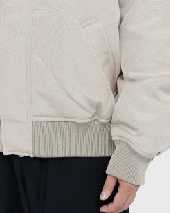 Shearling Collar Jakke Beige
