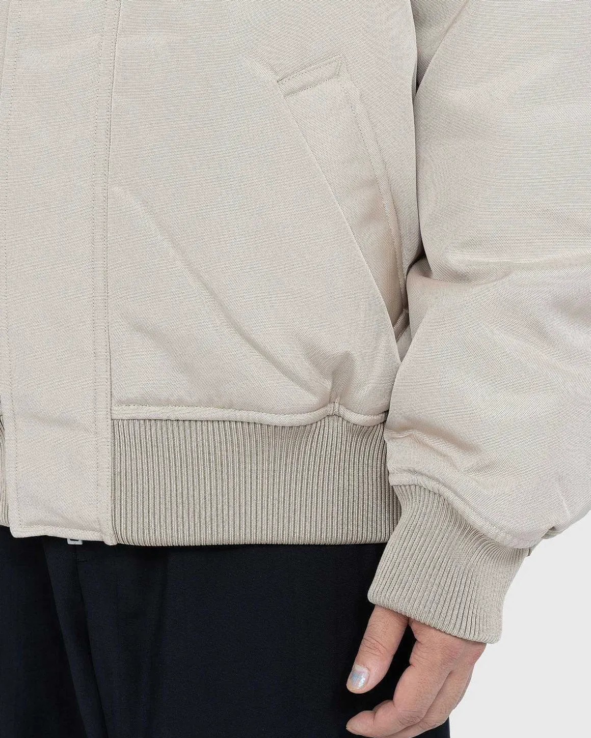 Shearling Collar Jakke Beige