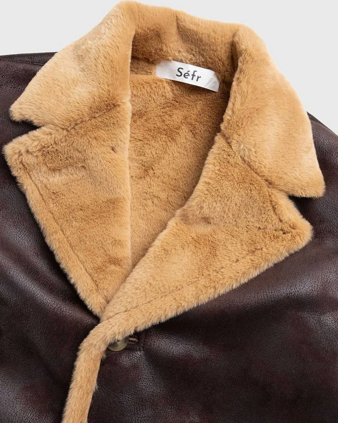 Sheridan Jakke Faux Shearling Brown