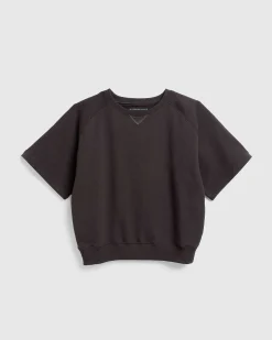 Sigmar Jersey Bomuld Kortaermet Rund Hals Mork Chokoladebrun