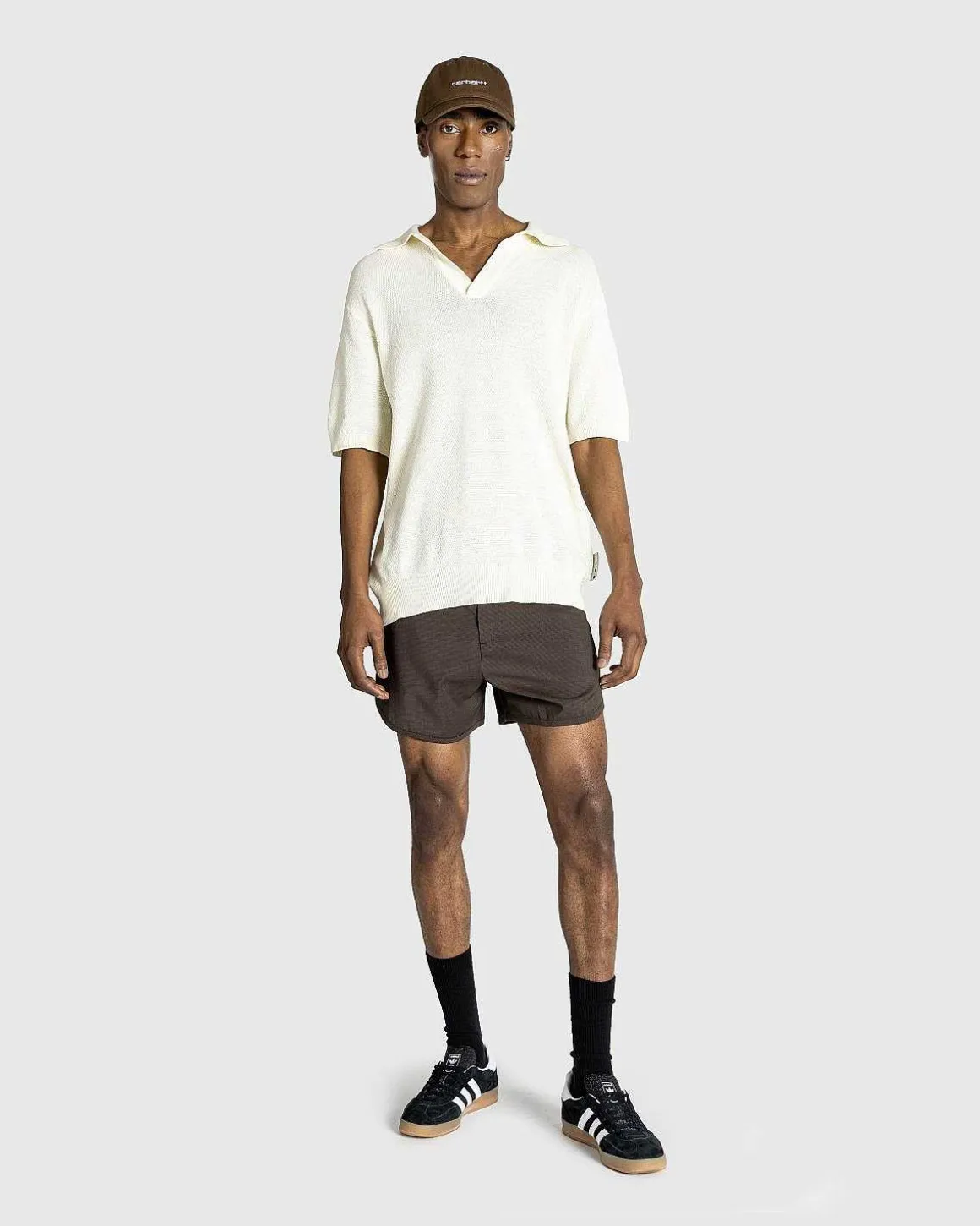 Skraeddersyet Gym Short Brown Houndstooth