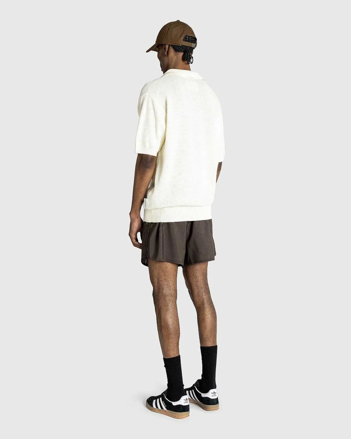 Skraeddersyet Gym Short Brown Houndstooth