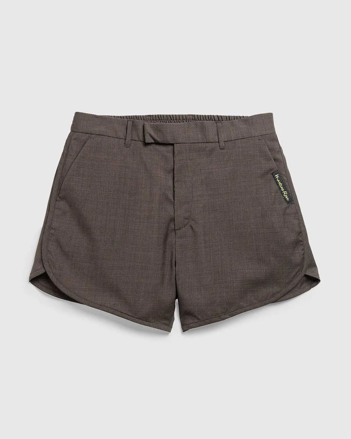 Skraeddersyet Gym Short Brown Houndstooth