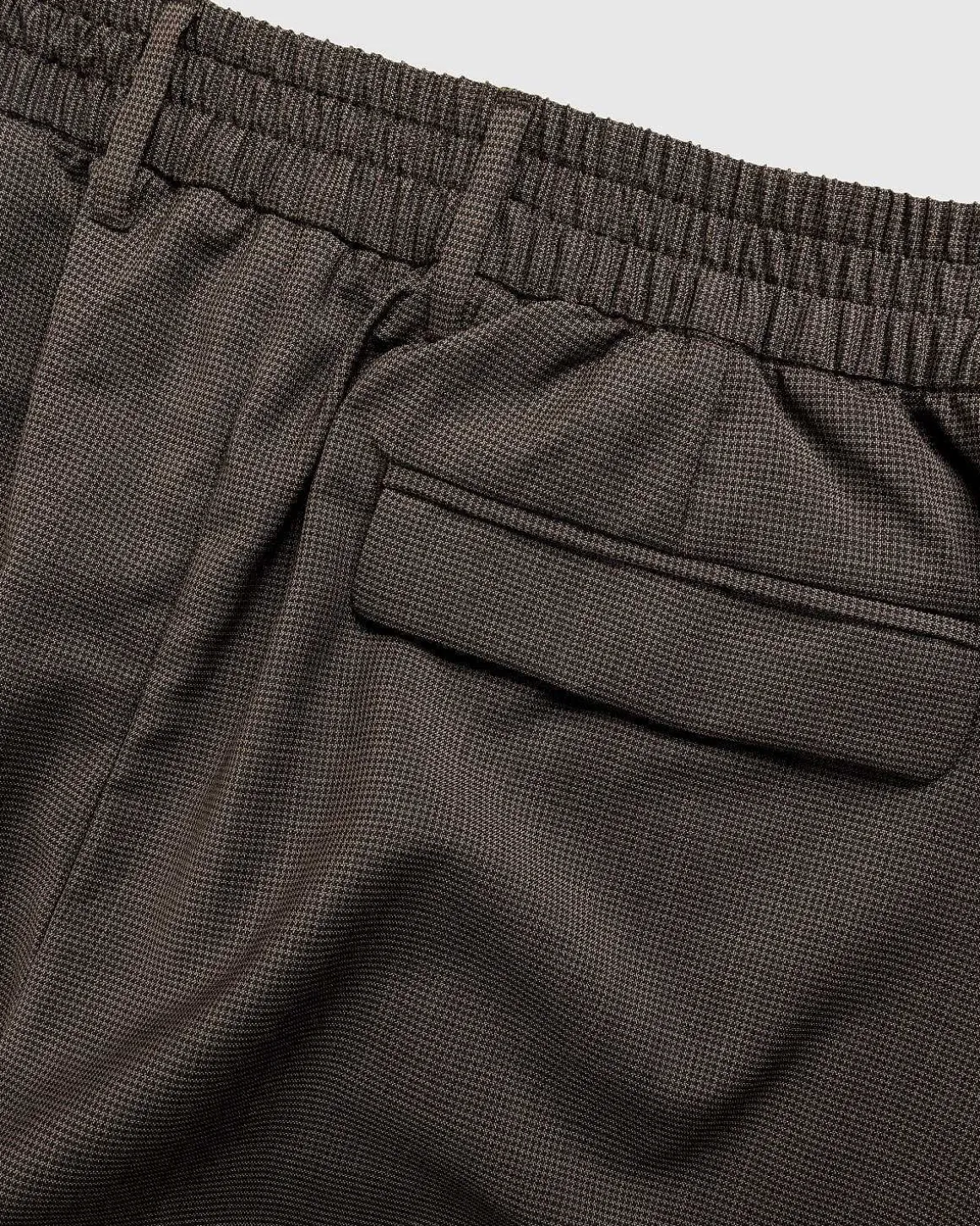 Skraeddersyet Gym Short Brown Houndstooth