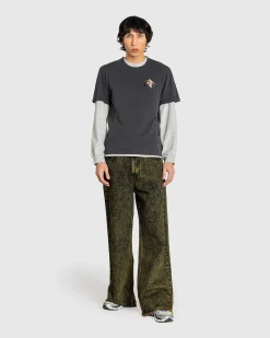 Sommer Fugtig T-Shirt Vasket Sort