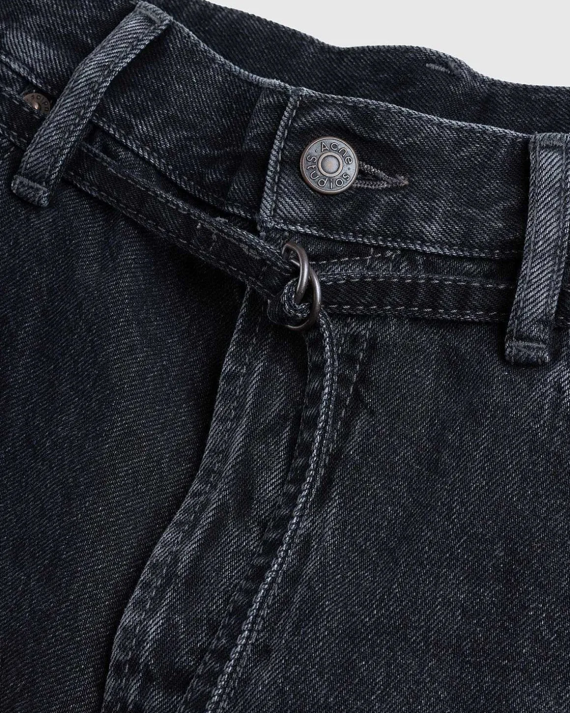 Sorte Denimshorts Med Brede Ben