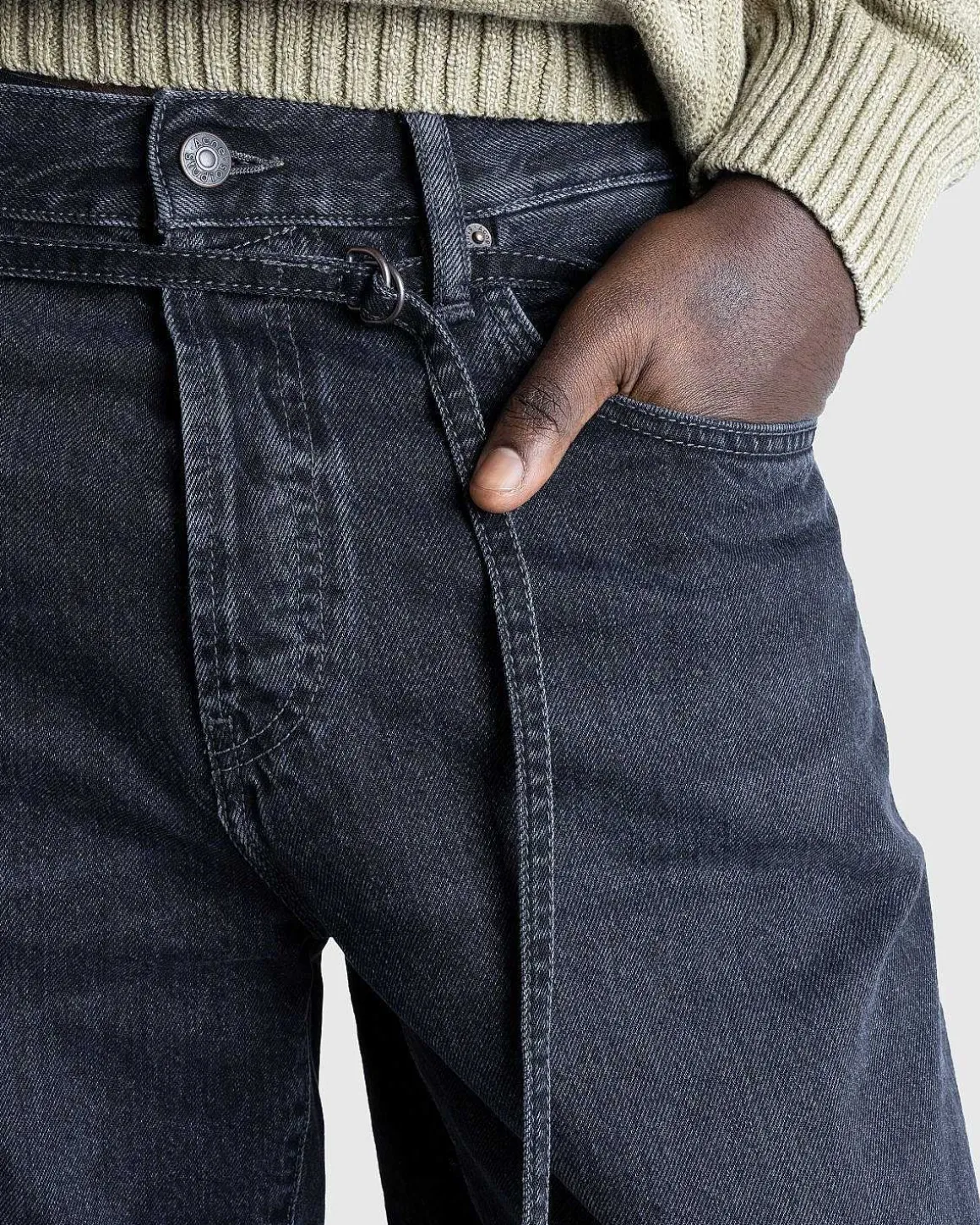 Sorte Denimshorts Med Brede Ben