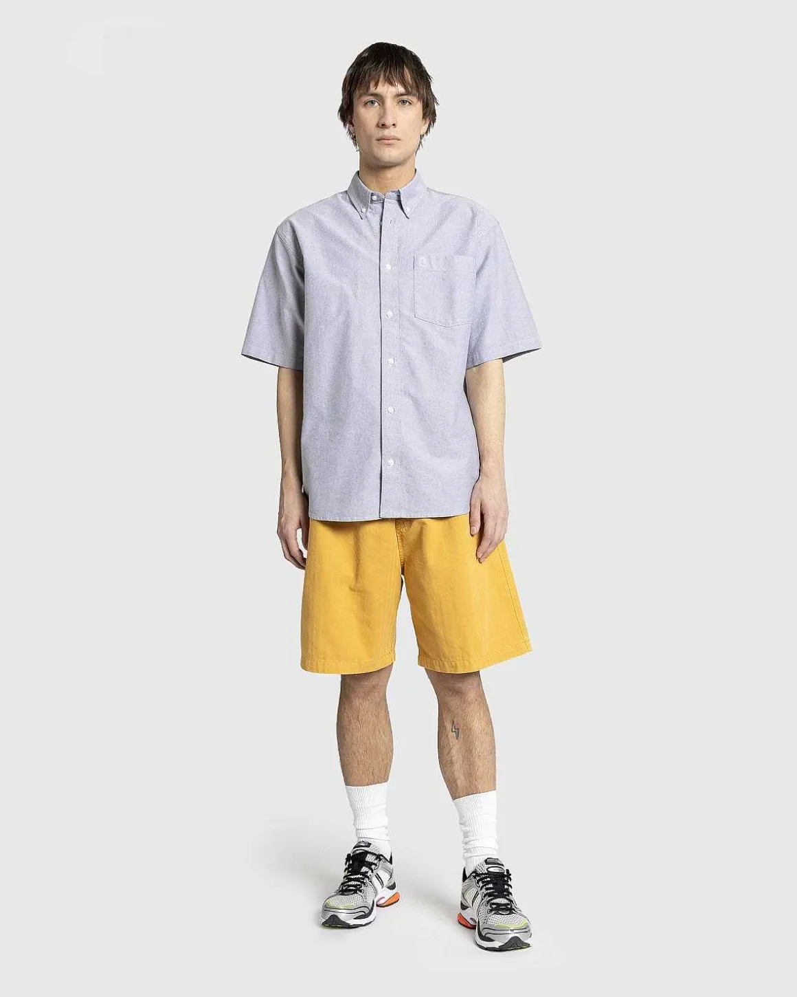 S/S Braxton Skjorte Charcoal/Voks
