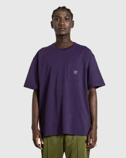 S/S Crew Neck Tee Poly Jersey Aubergine