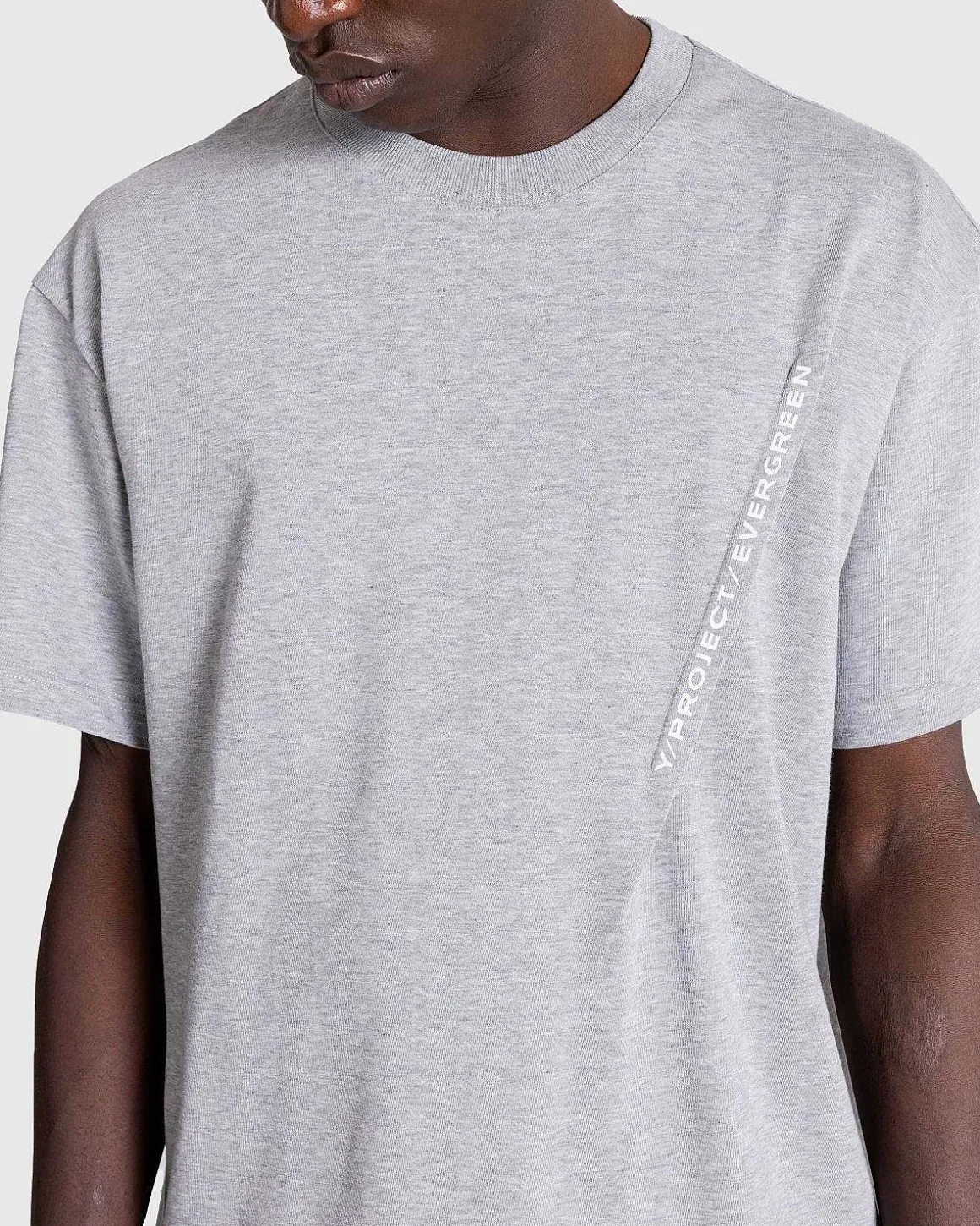 Stedsegron Klebet Logo T-Shirt Stedsegron Gra Melange