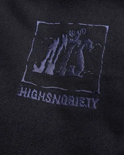 Stonewashed Canvas Bomber Jacket Sort