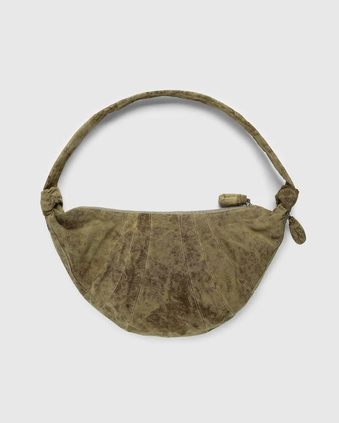 Stor Croissanttaske Denim Acid Snow Bronze