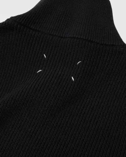 Strik Cardigan Med Lynlas, Sort