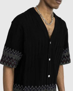 Strikket T-Shirt Sort