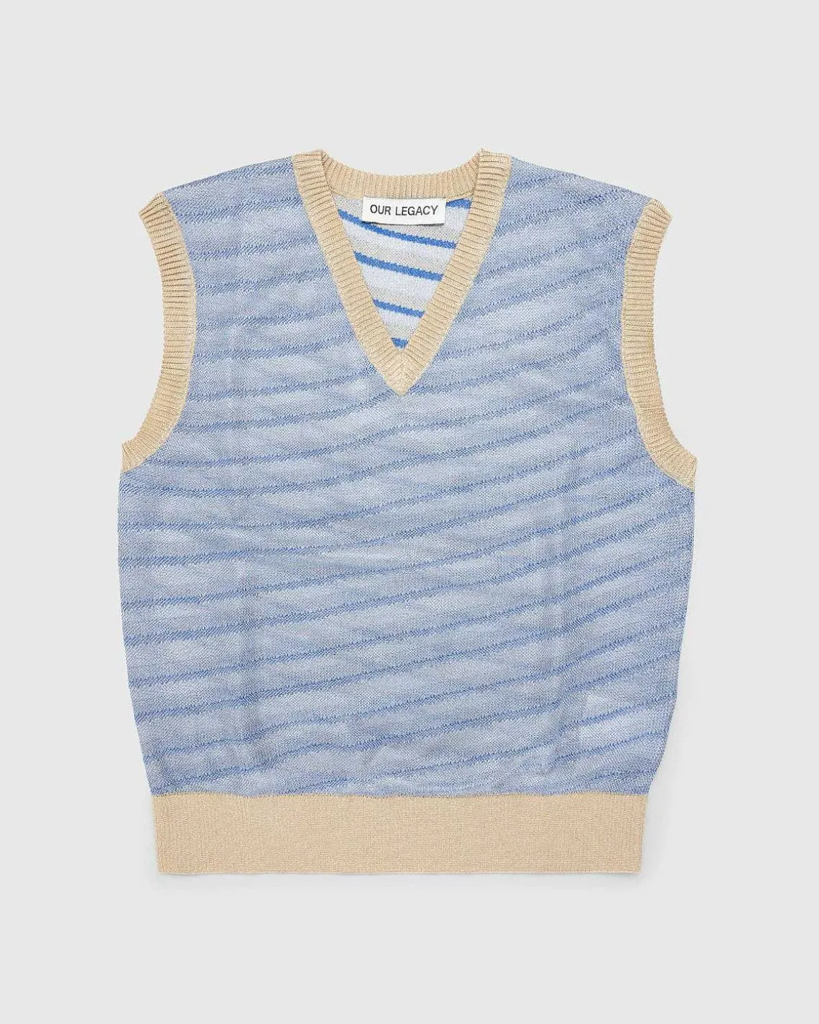 Strikket Vest Tegneserie Statisk Stribe