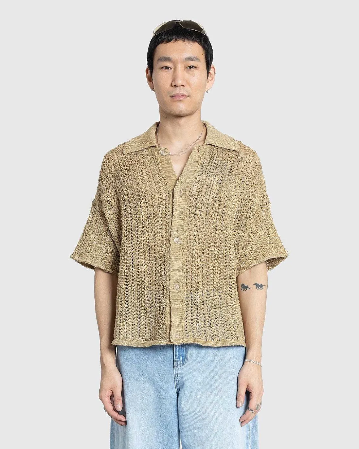 Strik Raffia Skjorte Rafia