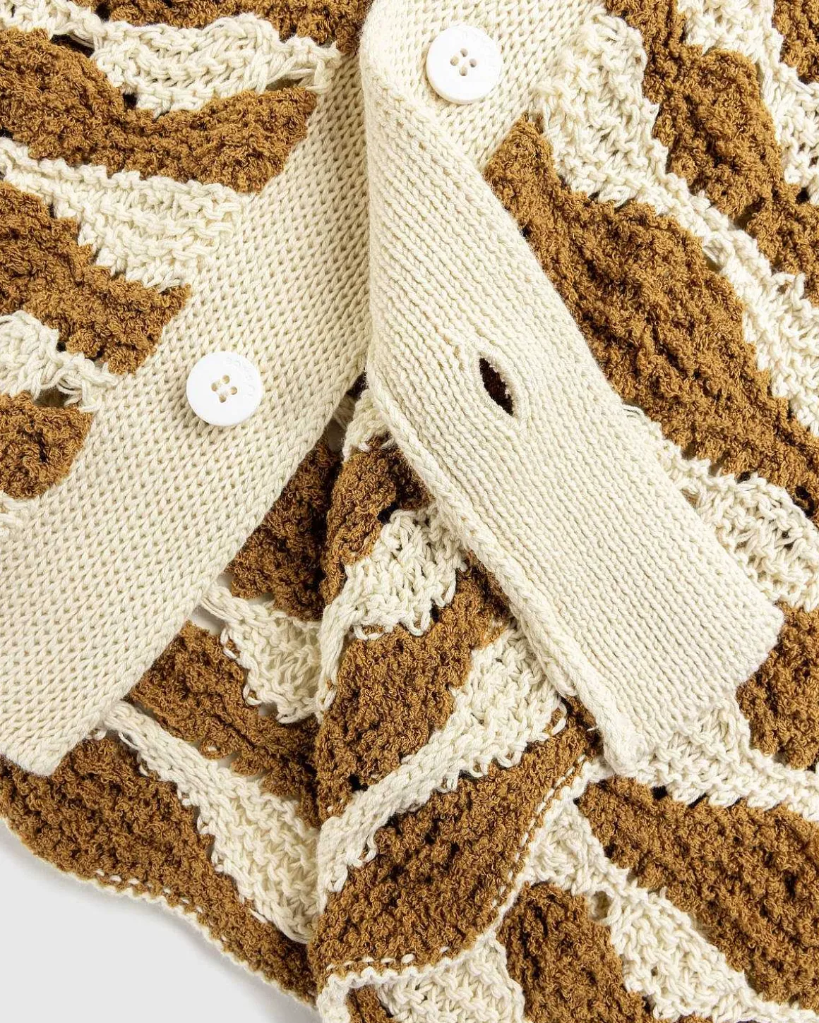 Strikskjorte Raffia Brun