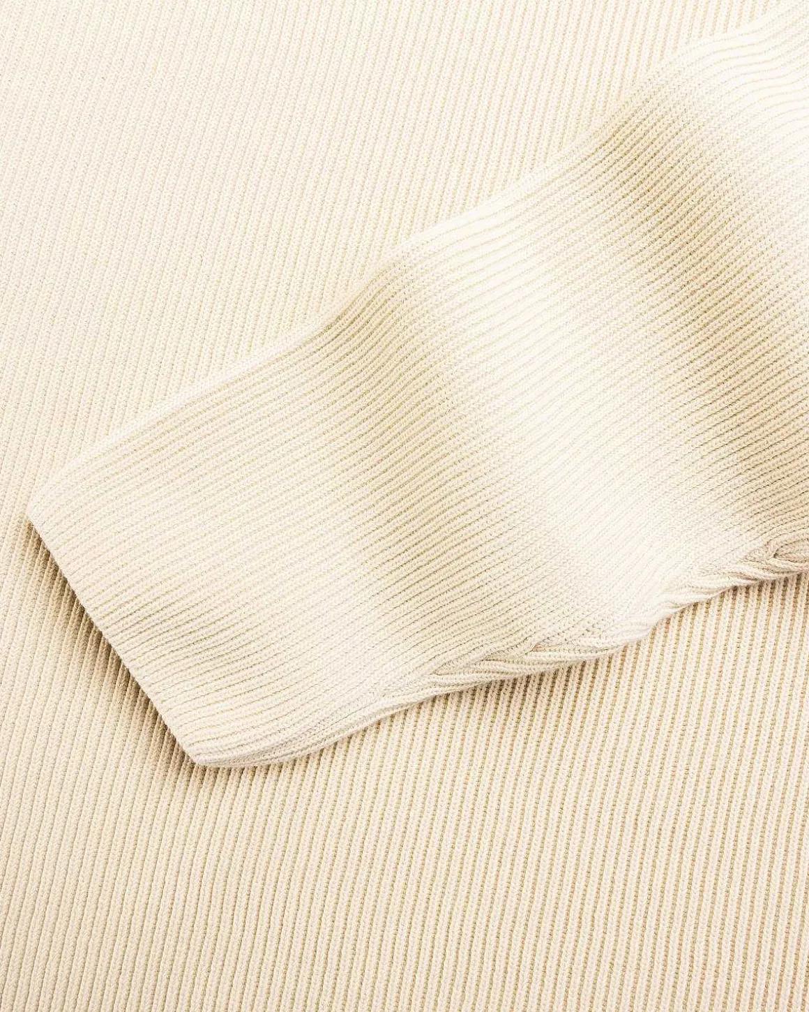 Super Hard Twist Rib Strik Boat Neck Pullover Ivory