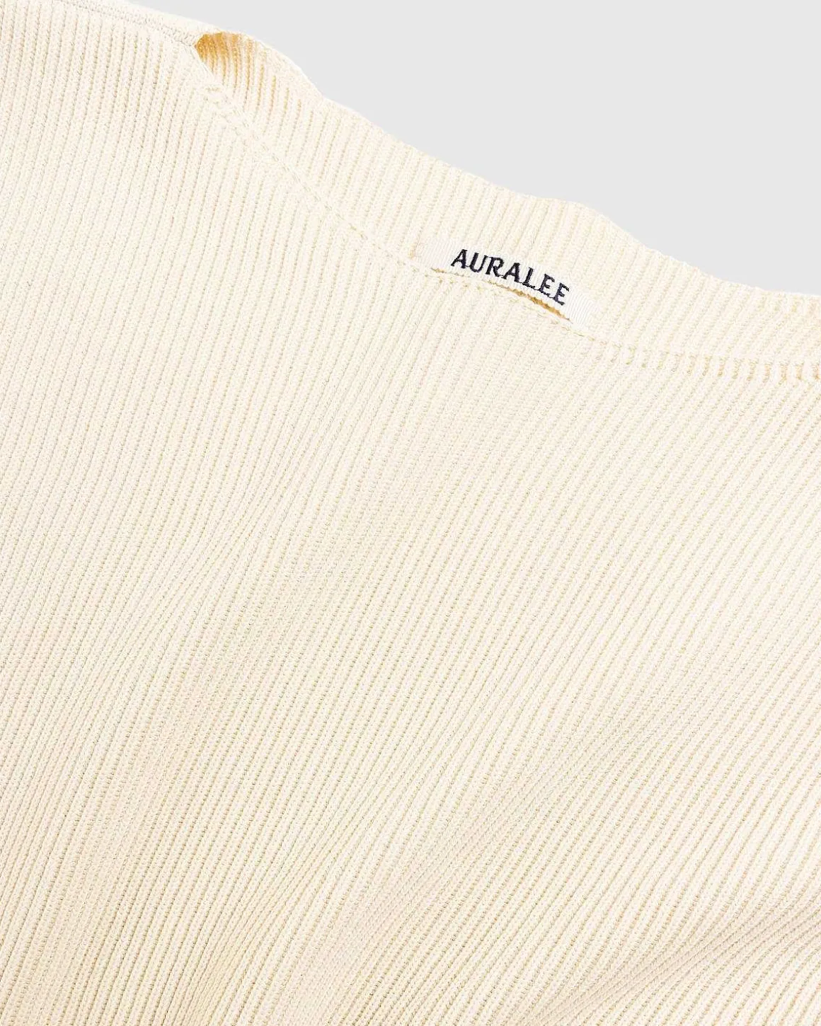Super Hard Twist Rib Strik Boat Neck Pullover Ivory