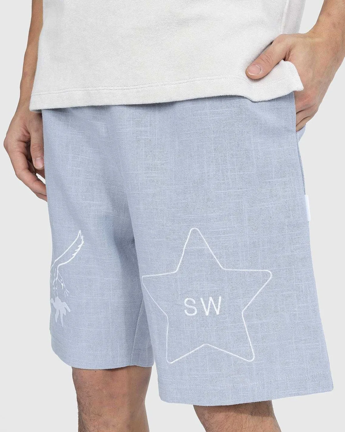 Sw Linen Gym Shorts Lysebla