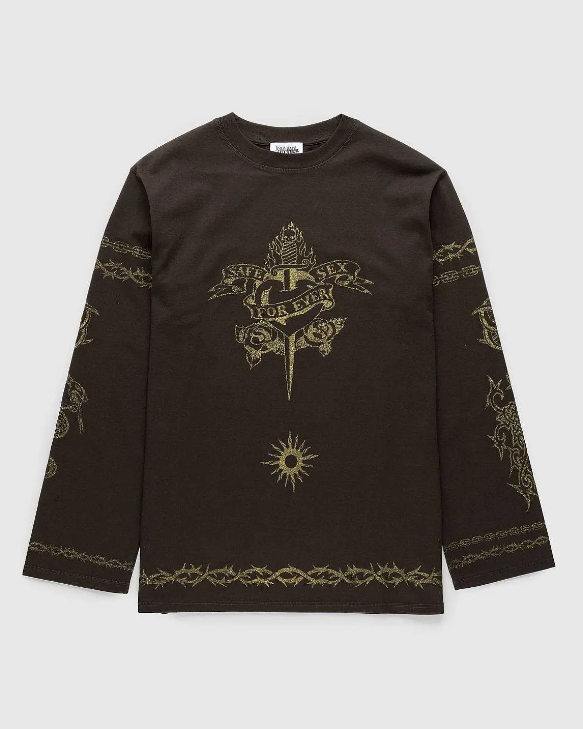 Tattoo Safe Sex Sweatshirt Morkebrun