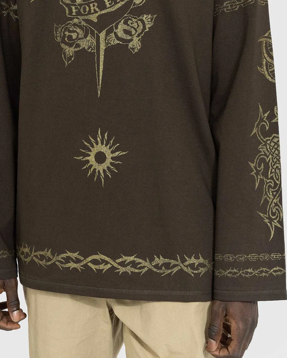 Tattoo Safe Sex Sweatshirt Morkebrun